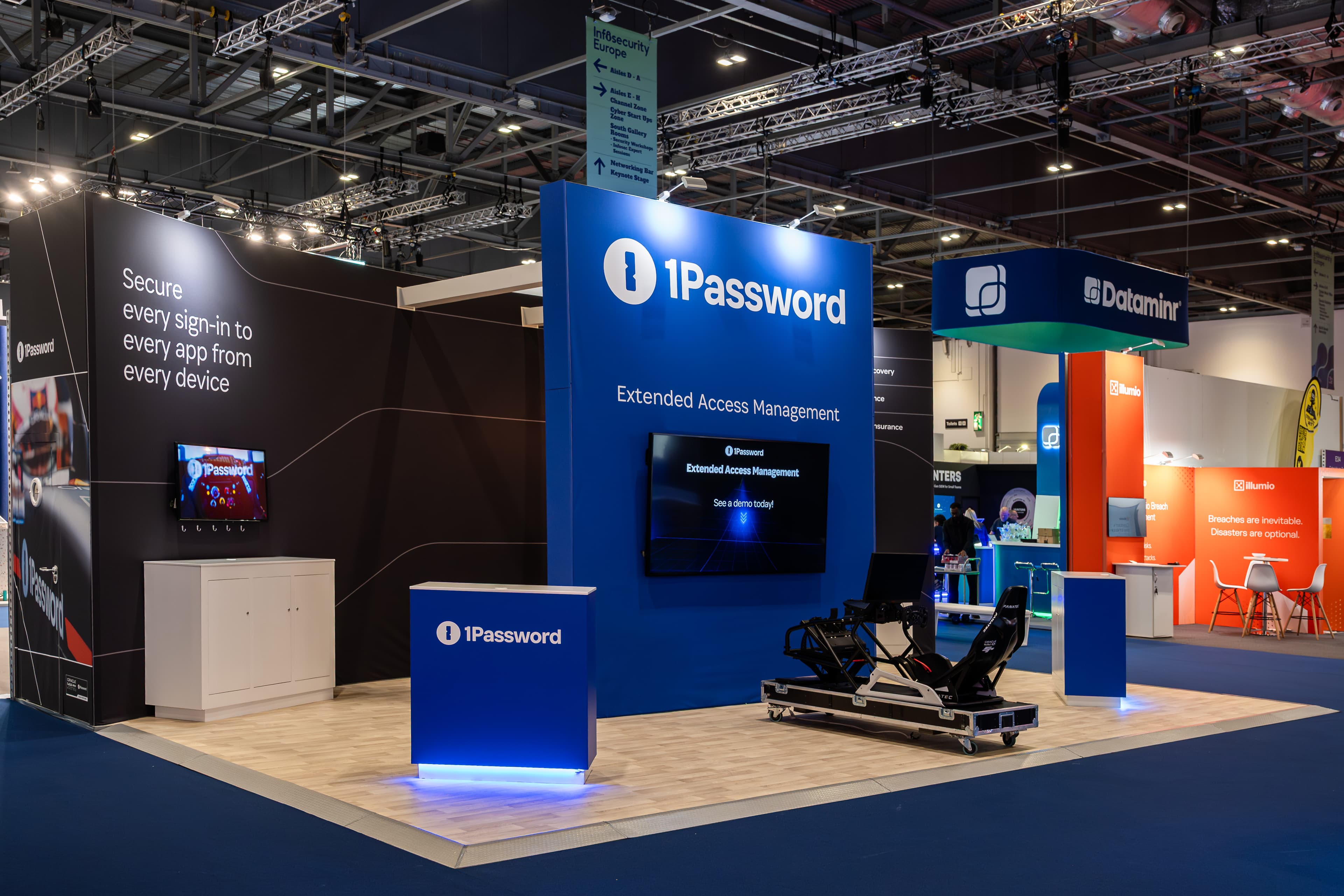 1Password Exhibition Stand — Front View