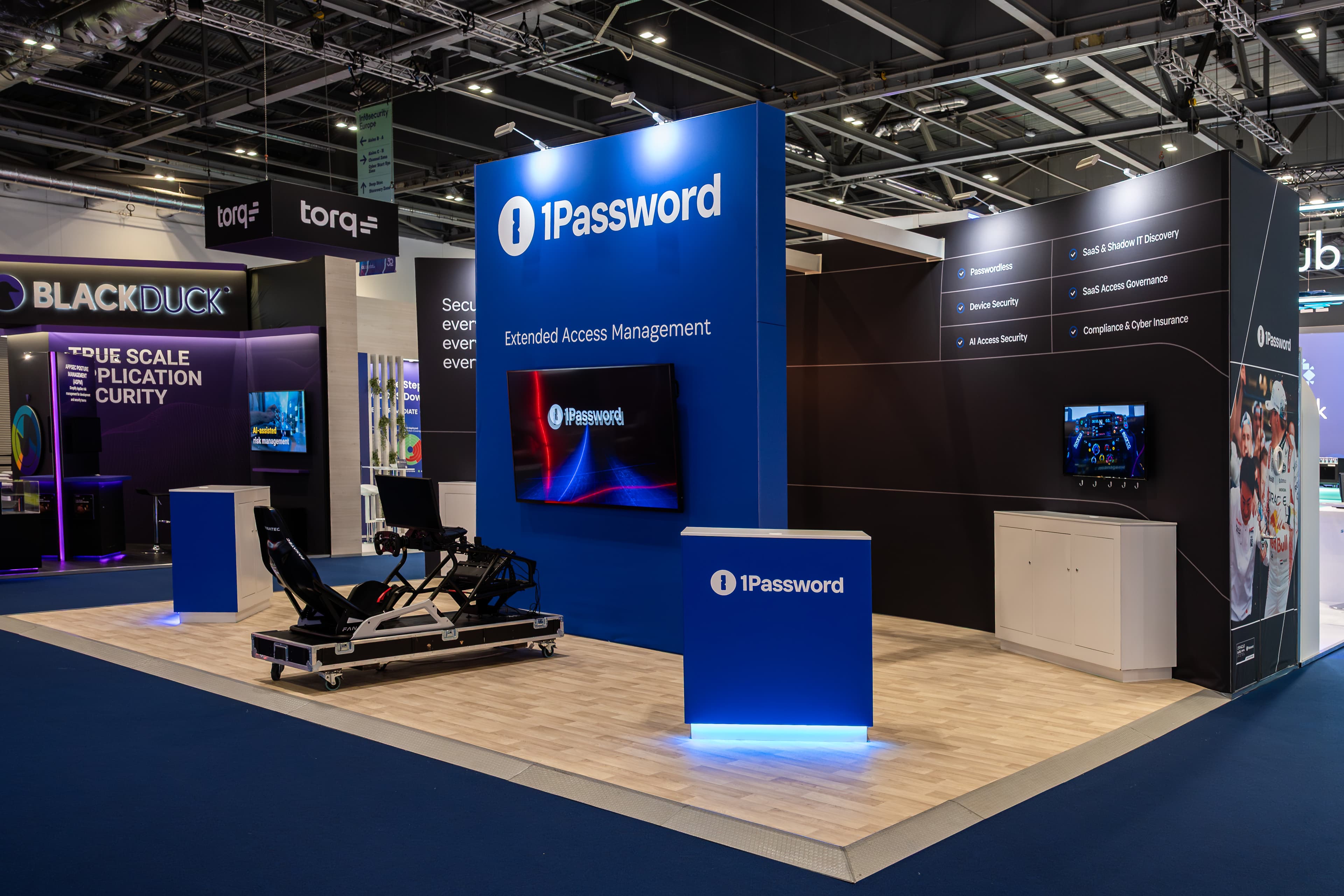 1Password Exhibition Stand — Side View