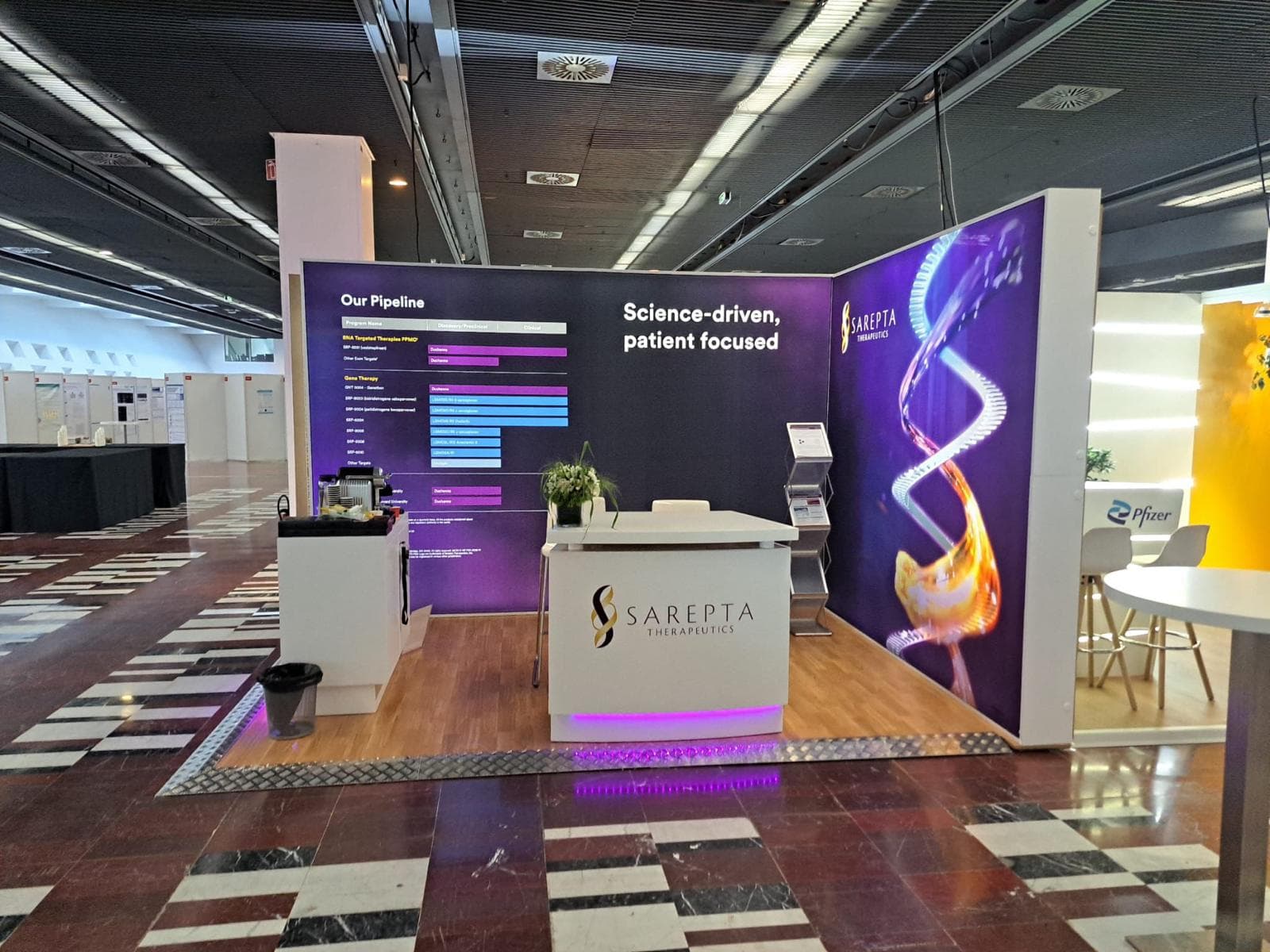 Sarepta Therapeutics Stand Close-Up