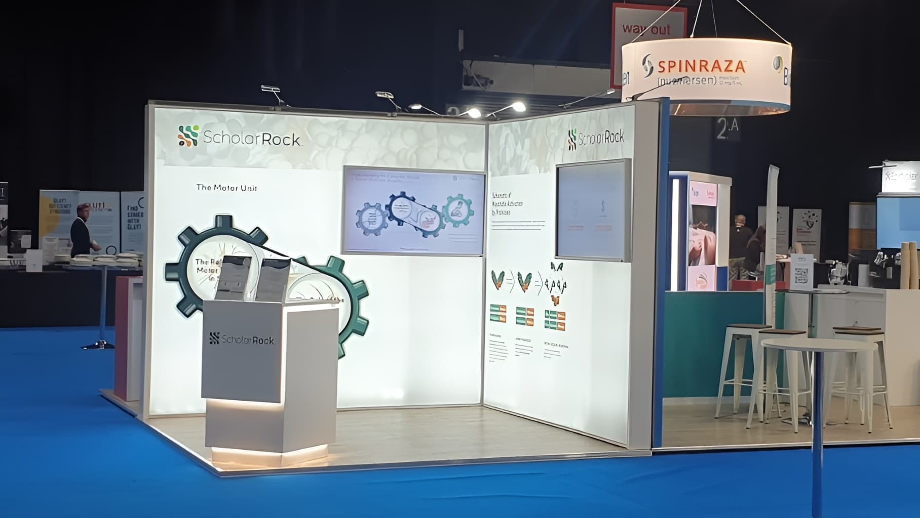 Exhibition stand with lightbox panels at Glasgow SCC