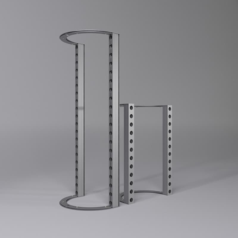 Capped curved frames