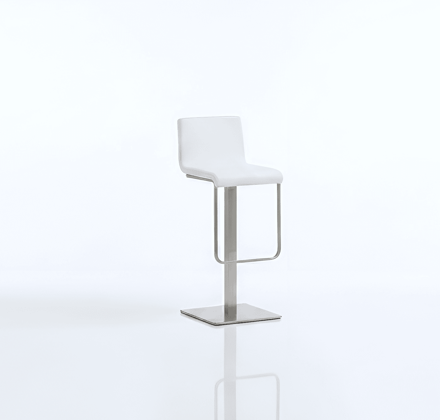 Kuadra Stool White front view